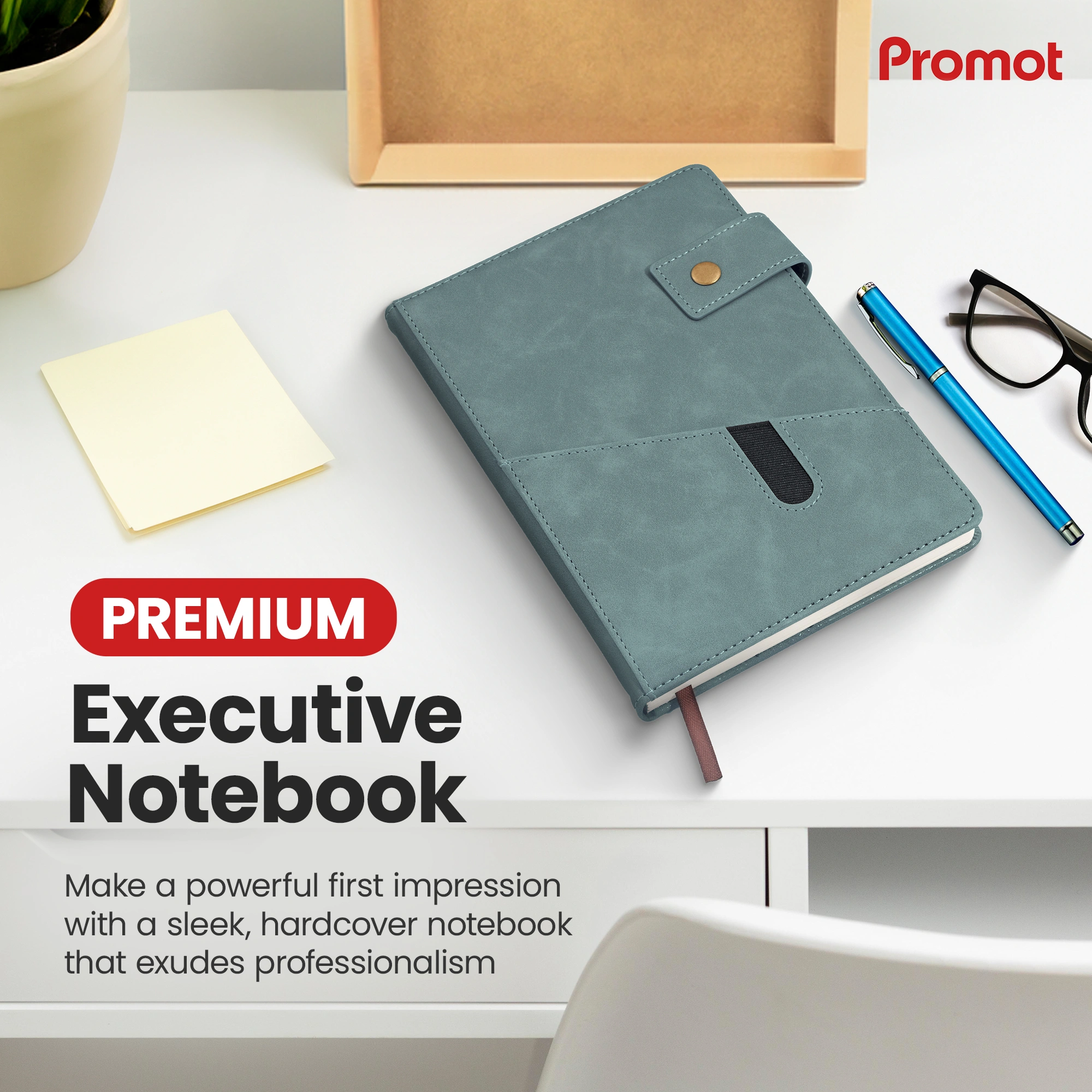 Notebook with Pocket and Pen - Sky Blue hover